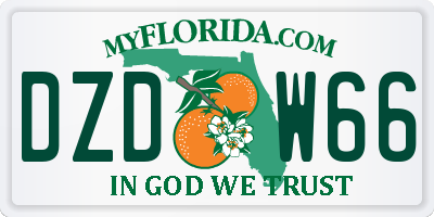 FL license plate DZDW66