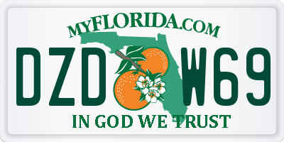 FL license plate DZDW69