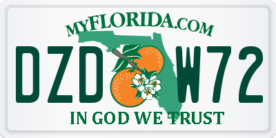 FL license plate DZDW72