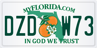 FL license plate DZDW73