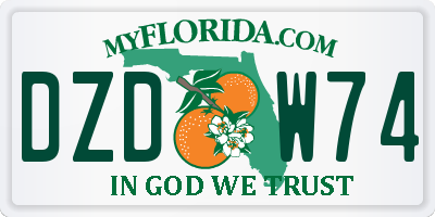 FL license plate DZDW74