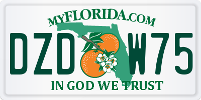 FL license plate DZDW75