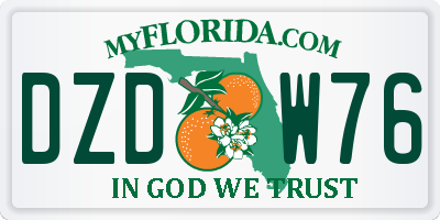 FL license plate DZDW76