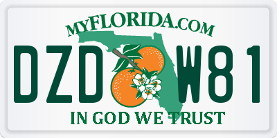 FL license plate DZDW81