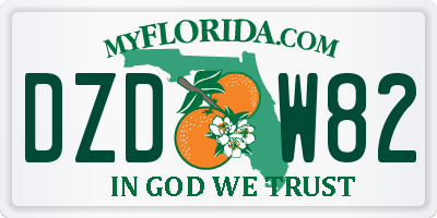 FL license plate DZDW82