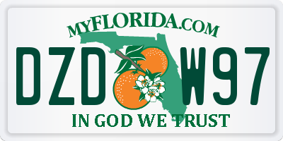 FL license plate DZDW97