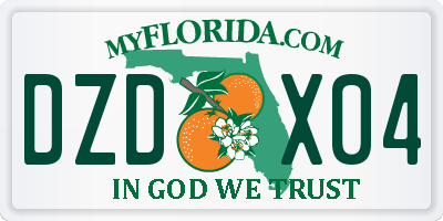 FL license plate DZDX04