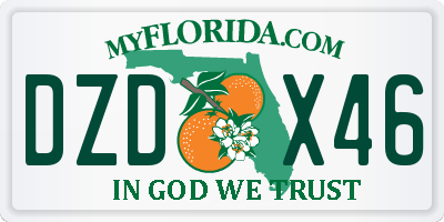 FL license plate DZDX46