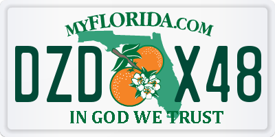 FL license plate DZDX48