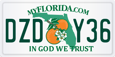 FL license plate DZDY36