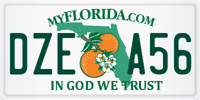 FL license plate DZEA56
