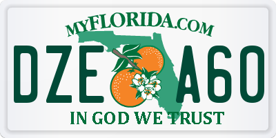 FL license plate DZEA60