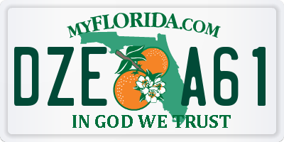 FL license plate DZEA61