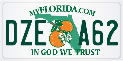 FL license plate DZEA62