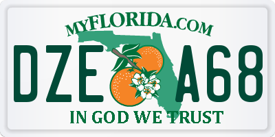 FL license plate DZEA68