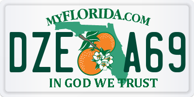FL license plate DZEA69