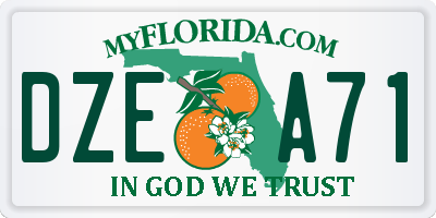 FL license plate DZEA71