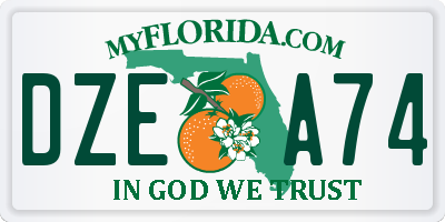 FL license plate DZEA74
