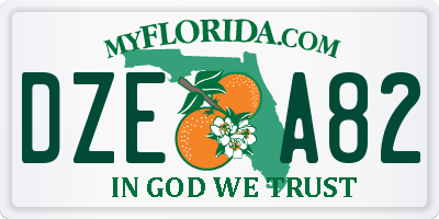FL license plate DZEA82