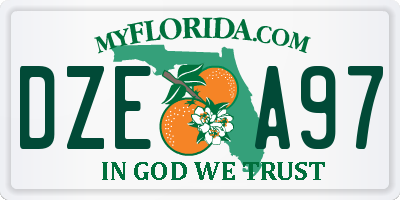 FL license plate DZEA97