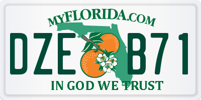 FL license plate DZEB71