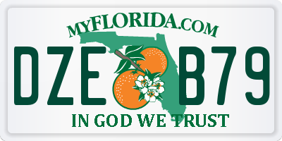 FL license plate DZEB79