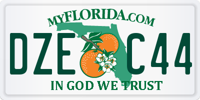 FL license plate DZEC44