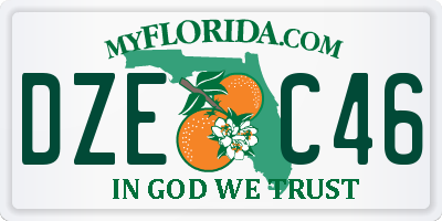 FL license plate DZEC46