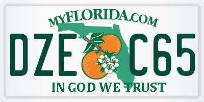 FL license plate DZEC65