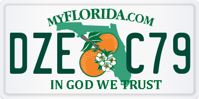 FL license plate DZEC79