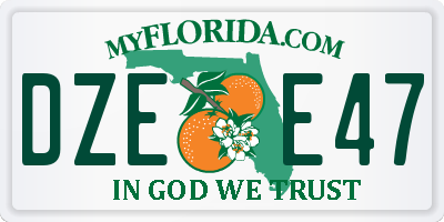 FL license plate DZEE47