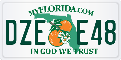 FL license plate DZEE48