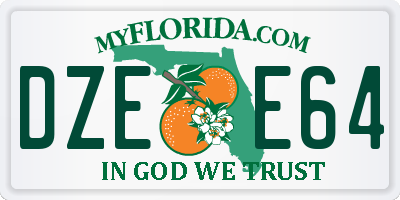 FL license plate DZEE64