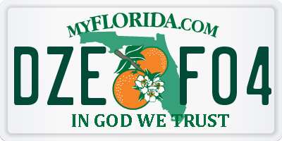 FL license plate DZEF04