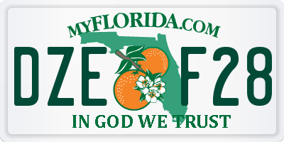 FL license plate DZEF28