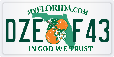 FL license plate DZEF43