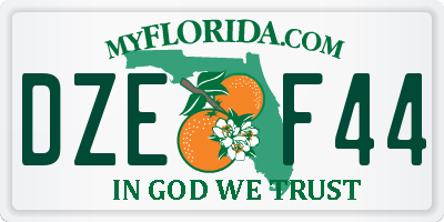 FL license plate DZEF44