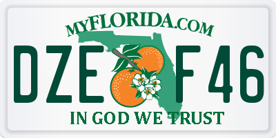FL license plate DZEF46