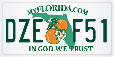 FL license plate DZEF51
