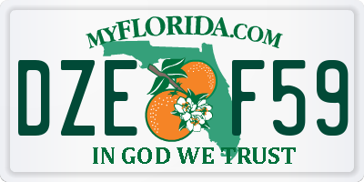 FL license plate DZEF59