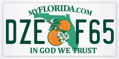FL license plate DZEF65