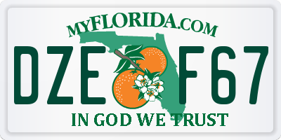 FL license plate DZEF67