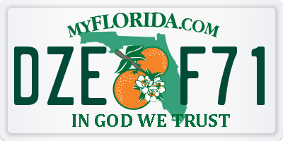 FL license plate DZEF71