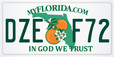 FL license plate DZEF72