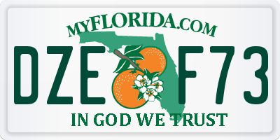 FL license plate DZEF73