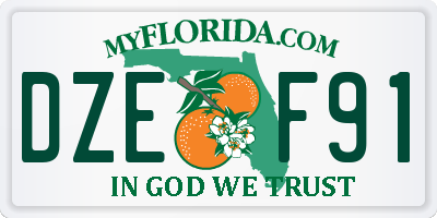 FL license plate DZEF91