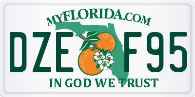FL license plate DZEF95