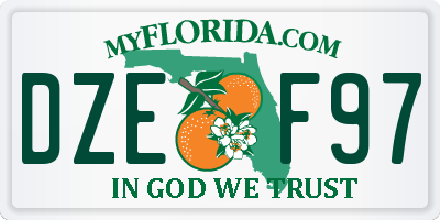 FL license plate DZEF97