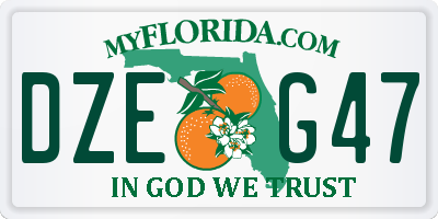 FL license plate DZEG47