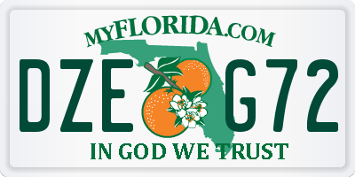 FL license plate DZEG72